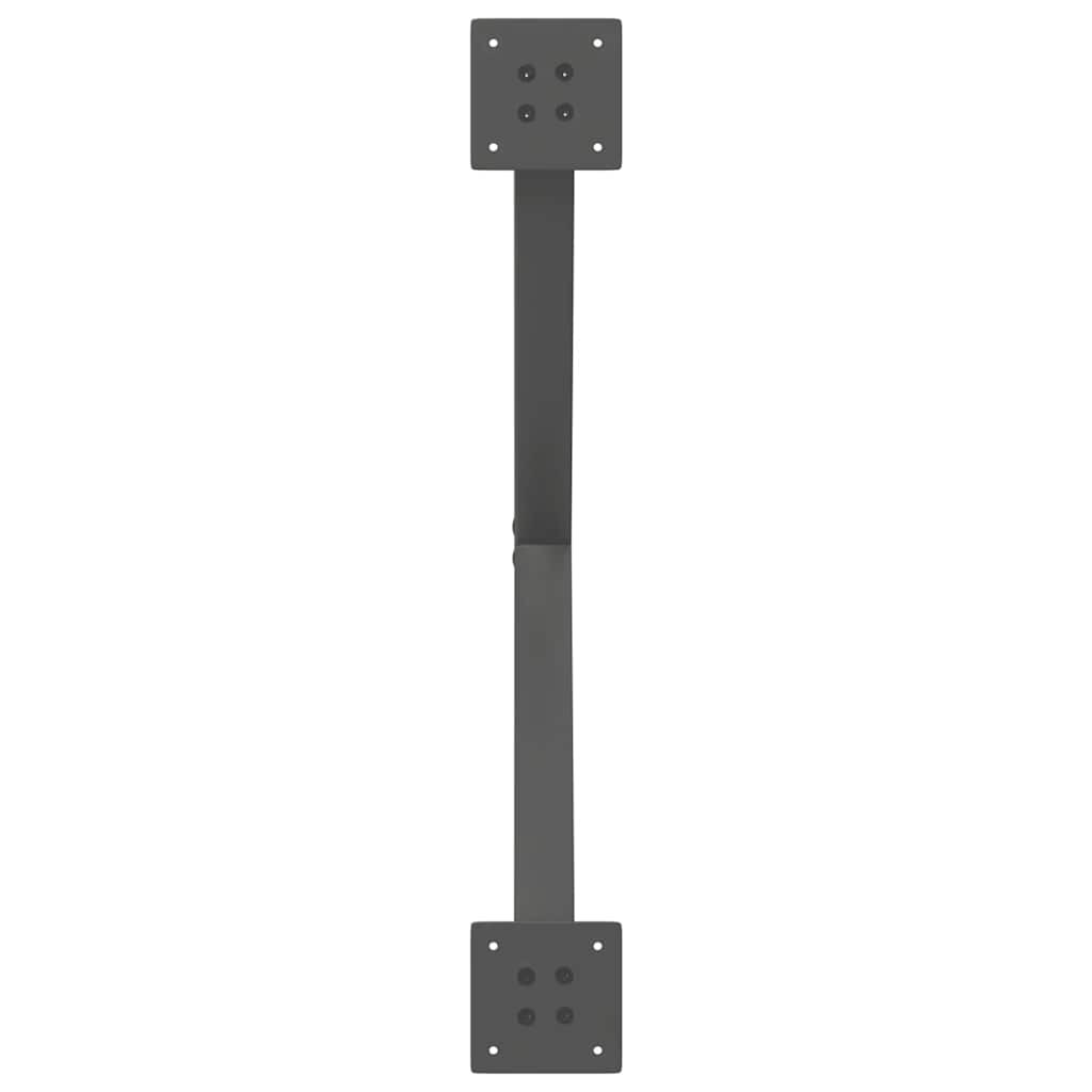 Kavos staliuko kojelės, 2 vnt., antracito spalvos, 70x(42 - 43) cm, plienas - Namų Idėja