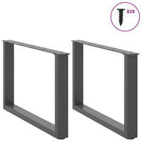 Kavos staliuko kojelės, 2 vnt., antracito spalvos, 70x(42 - 43) cm, plienas - Namų Idėja