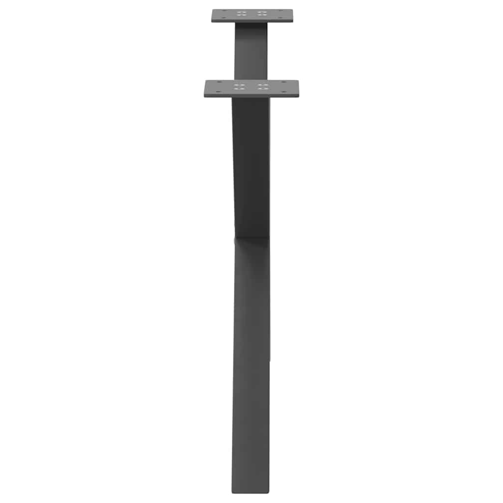 Kavos staliuko kojelės, 2 vnt., antracito spalvos, 70x(42 - 43) cm, plienas - Namų Idėja