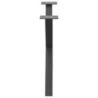 Kavos staliuko kojelės, 2 vnt., antracito spalvos, 70x(42 - 43) cm, plienas - Namų Idėja