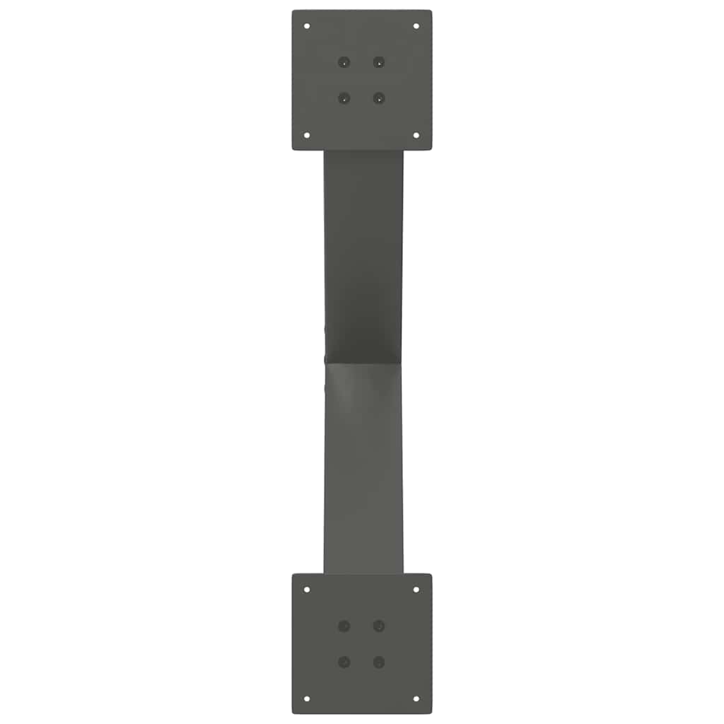 Kavos staliuko kojelės, 2 vnt., antracito spalvos, 70x(42 - 43) cm, plienas - Namų Idėja