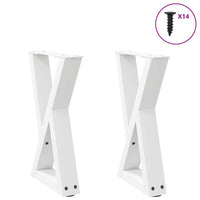 Kavos staliuko kojelės, 2 vnt., baltos, 28x(42 - 43,3) cm, plienas - Namų Idėja