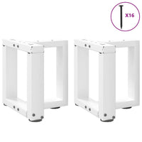 Kavos staliuko kojelės, 2 vnt., baltos, 30x25x(30 - 31) cm, plienas, T formos - Namų Idėja
