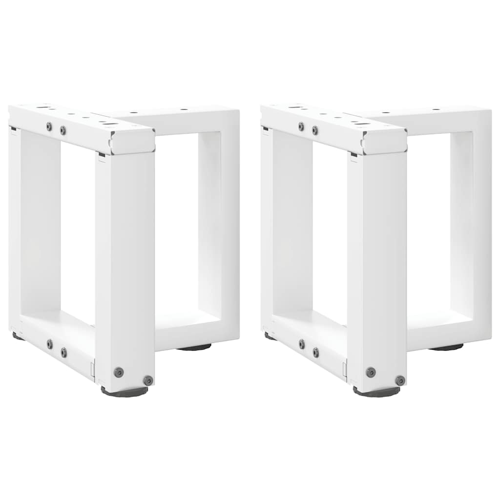 Kavos staliuko kojelės, 2 vnt., baltos, 30x25x(30 - 31) cm, plienas, T formos - Namų Idėja