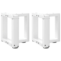 Kavos staliuko kojelės, 2 vnt., baltos, 30x25x(30 - 31) cm, plienas, T formos - Namų Idėja