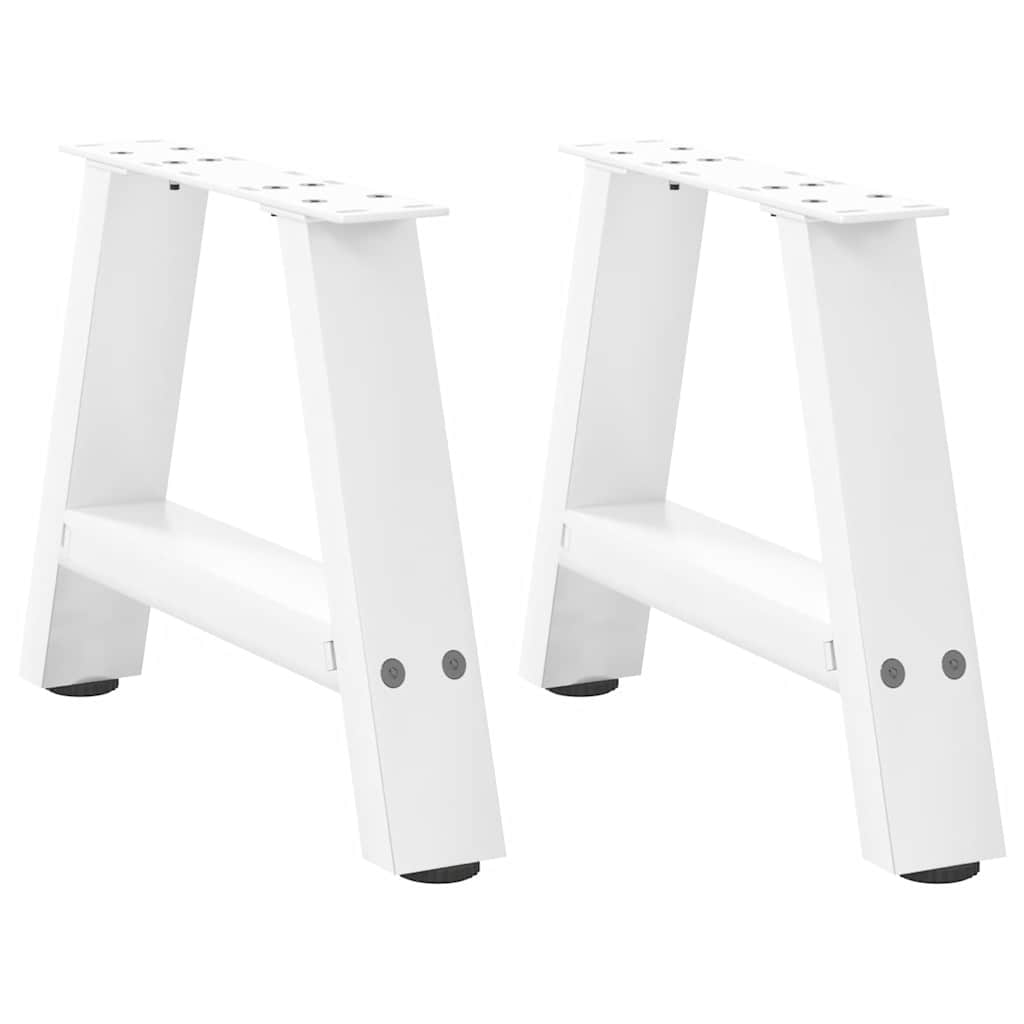 Kavos staliuko kojelės, 2 vnt., baltos, 30x(30 - 31) cm, plienas, A formos - Namų Idėja