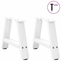 Kavos staliuko kojelės, 2 vnt., baltos, 30x(30 - 31) cm, plienas, A formos - Namų Idėja