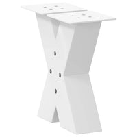 Kavos staliuko kojelės, 2 vnt., baltos, 30x(30 - 31) cm, plienas, X formos - Namų Idėja