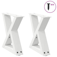 Kavos staliuko kojelės, 2 vnt., baltos, 30x(30 - 31,3) cm, plienas - Namų Idėja