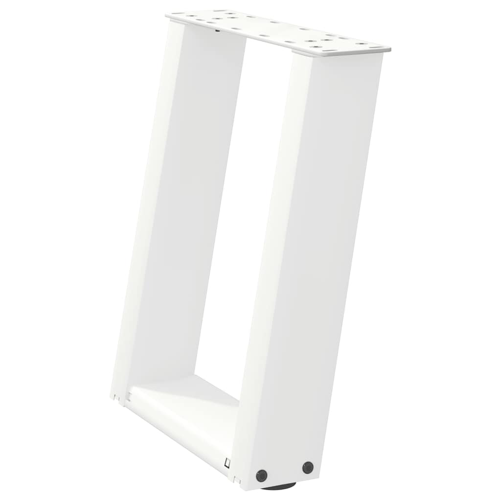 Kavos staliuko kojelės, 2 vnt., baltos, 38x(42 - 43) cm, plienas, U formos - Namų Idėja