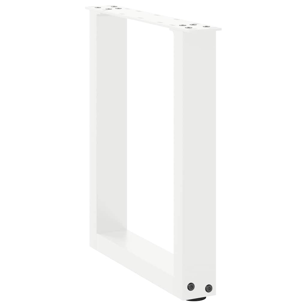 Kavos staliuko kojelės, 2 vnt., baltos, 38x(42 - 43) cm, plienas, U formos - Namų Idėja