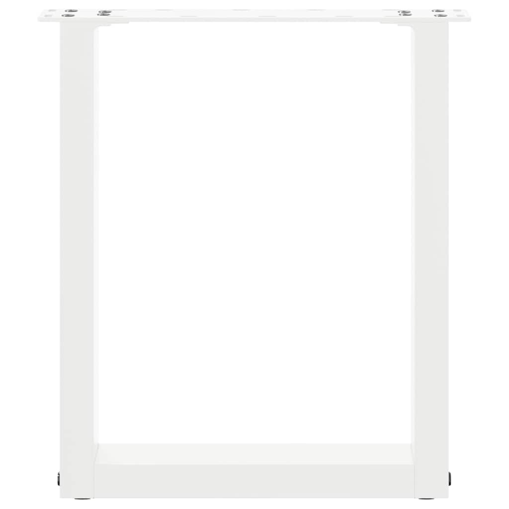 Kavos staliuko kojelės, 2 vnt., baltos, 38x(42 - 43) cm, plienas, U formos - Namų Idėja