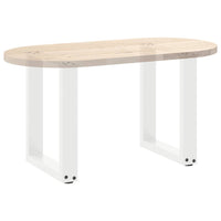 Kavos staliuko kojelės, 2 vnt., baltos, 38x(42 - 43) cm, plienas, U formos - Namų Idėja
