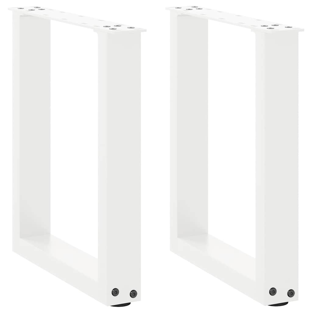 Kavos staliuko kojelės, 2 vnt., baltos, 38x(42 - 43) cm, plienas, U formos - Namų Idėja