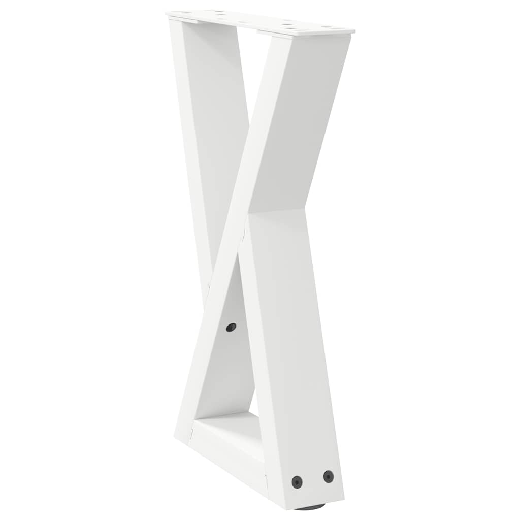 Kavos staliuko kojelės, 2 vnt., baltos, 38x(42 - 43,3) cm, plienas - Namų Idėja