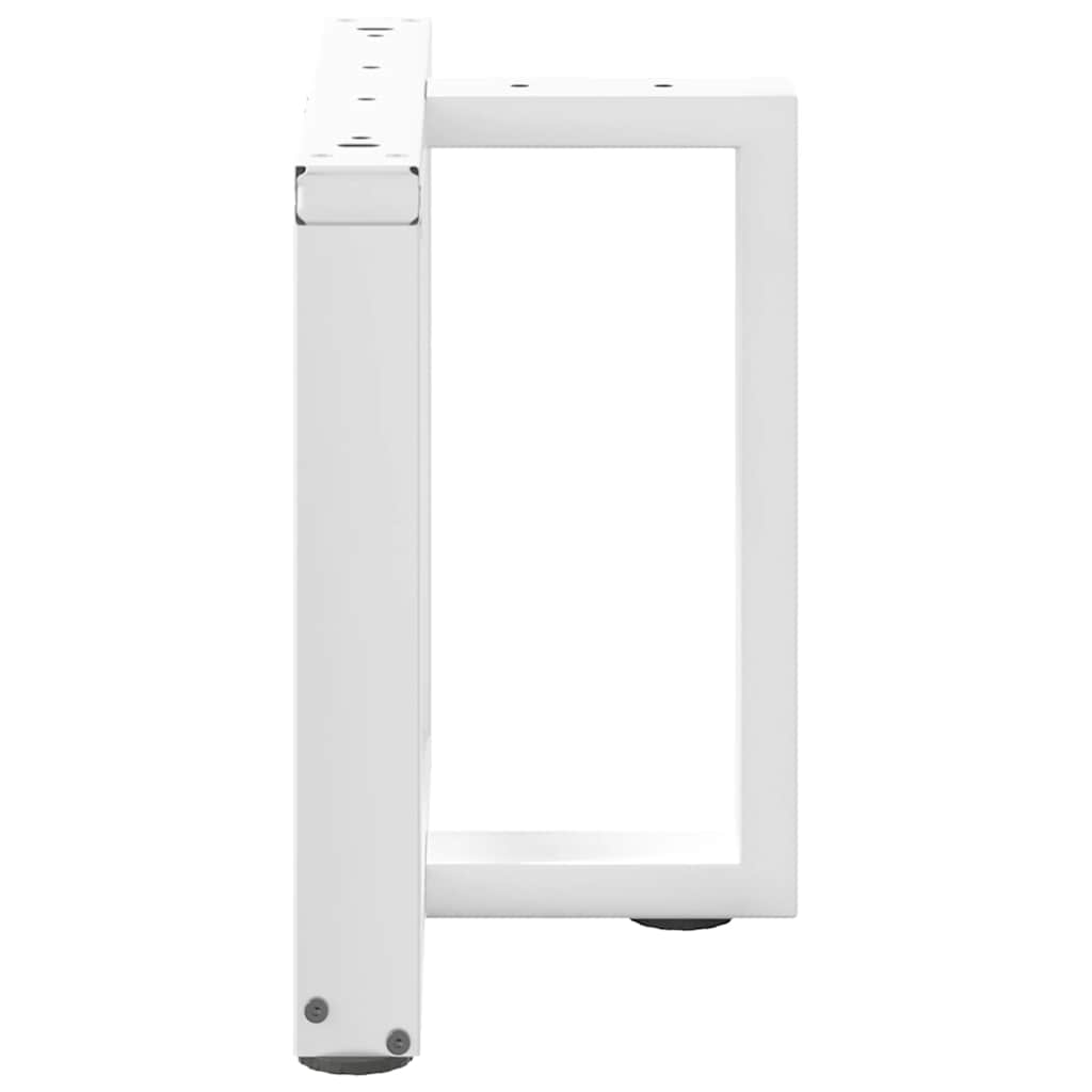 Kavos staliuko kojelės, 2 vnt., baltos, 50x25x(42 - 43) cm, plienas, T formos - Namų Idėja
