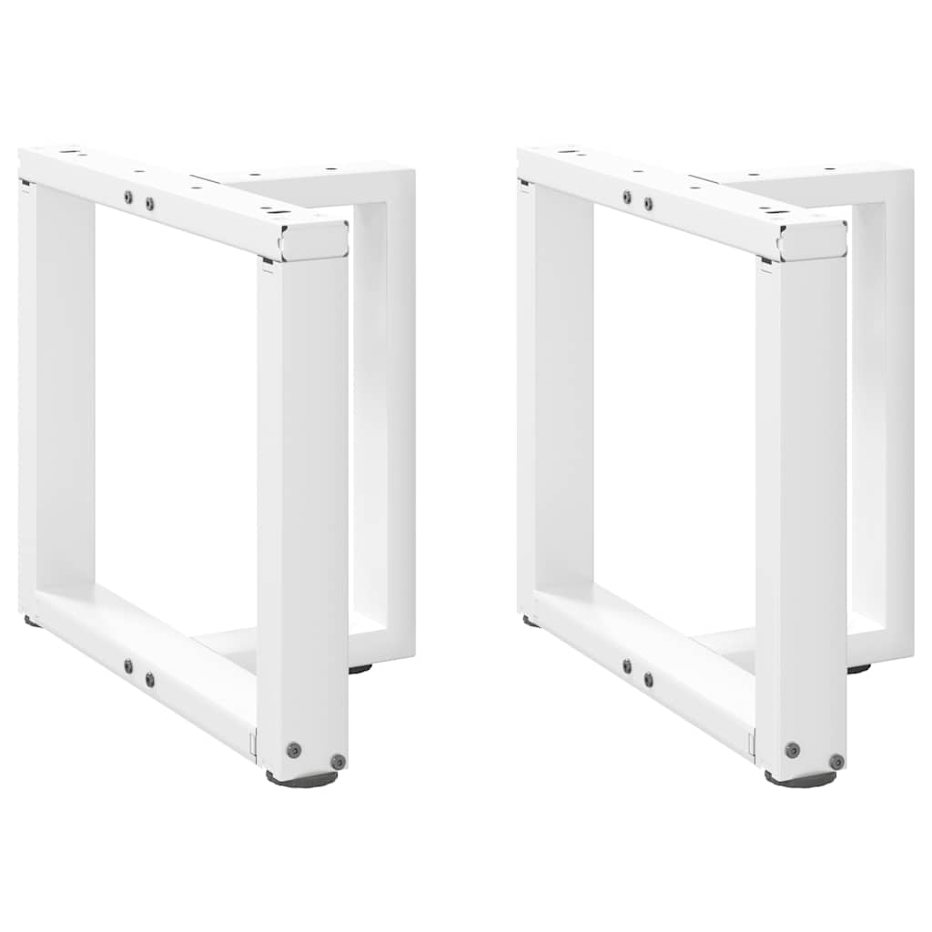 Kavos staliuko kojelės, 2 vnt., baltos, 50x25x(42 - 43) cm, plienas, T formos - Namų Idėja