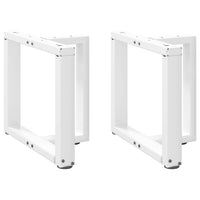 Kavos staliuko kojelės, 2 vnt., baltos, 50x25x(42 - 43) cm, plienas, T formos - Namų Idėja