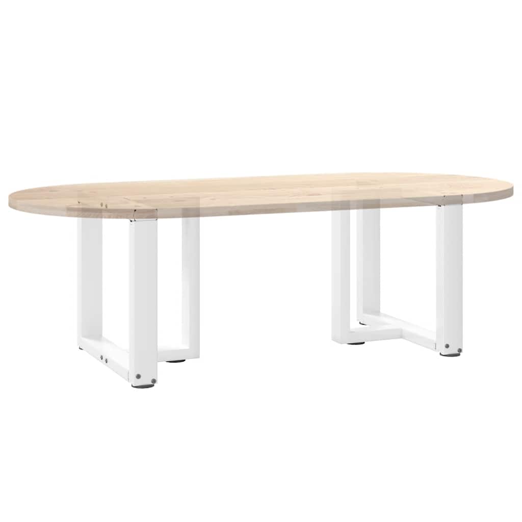 Kavos staliuko kojelės, 2 vnt., baltos, 50x25x(42 - 43) cm, plienas, T formos - Namų Idėja