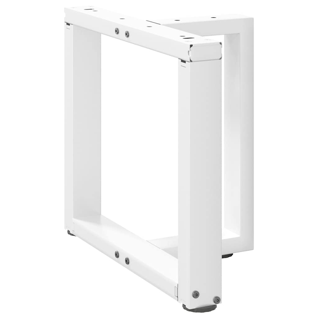 Kavos staliuko kojelės, 2 vnt., baltos, 50x25x(42 - 43) cm, plienas, T formos - Namų Idėja