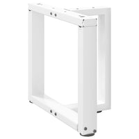 Kavos staliuko kojelės, 2 vnt., baltos, 50x25x(42 - 43) cm, plienas, T formos - Namų Idėja