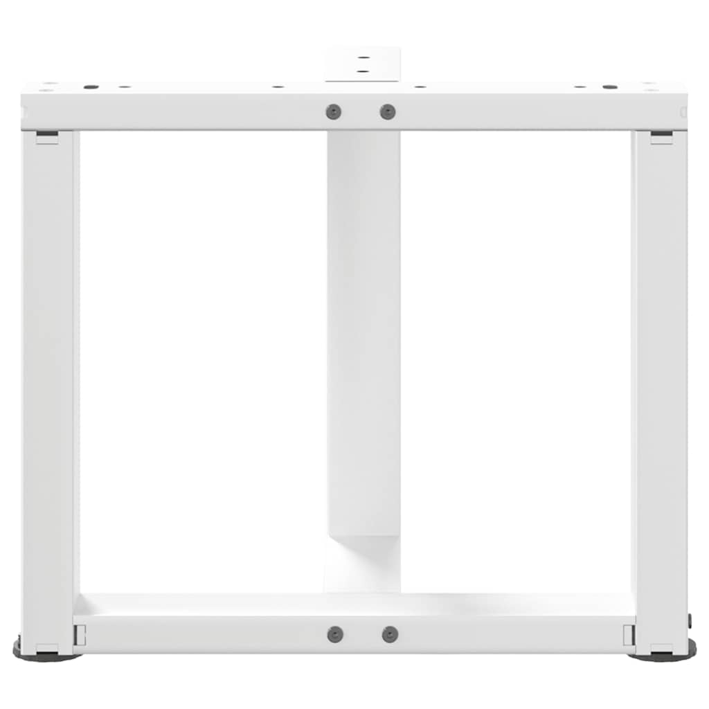 Kavos staliuko kojelės, 2 vnt., baltos, 50x25x(42 - 43) cm, plienas, T formos - Namų Idėja