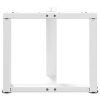 Kavos staliuko kojelės, 2 vnt., baltos, 50x25x(42 - 43) cm, plienas, T formos - Namų Idėja