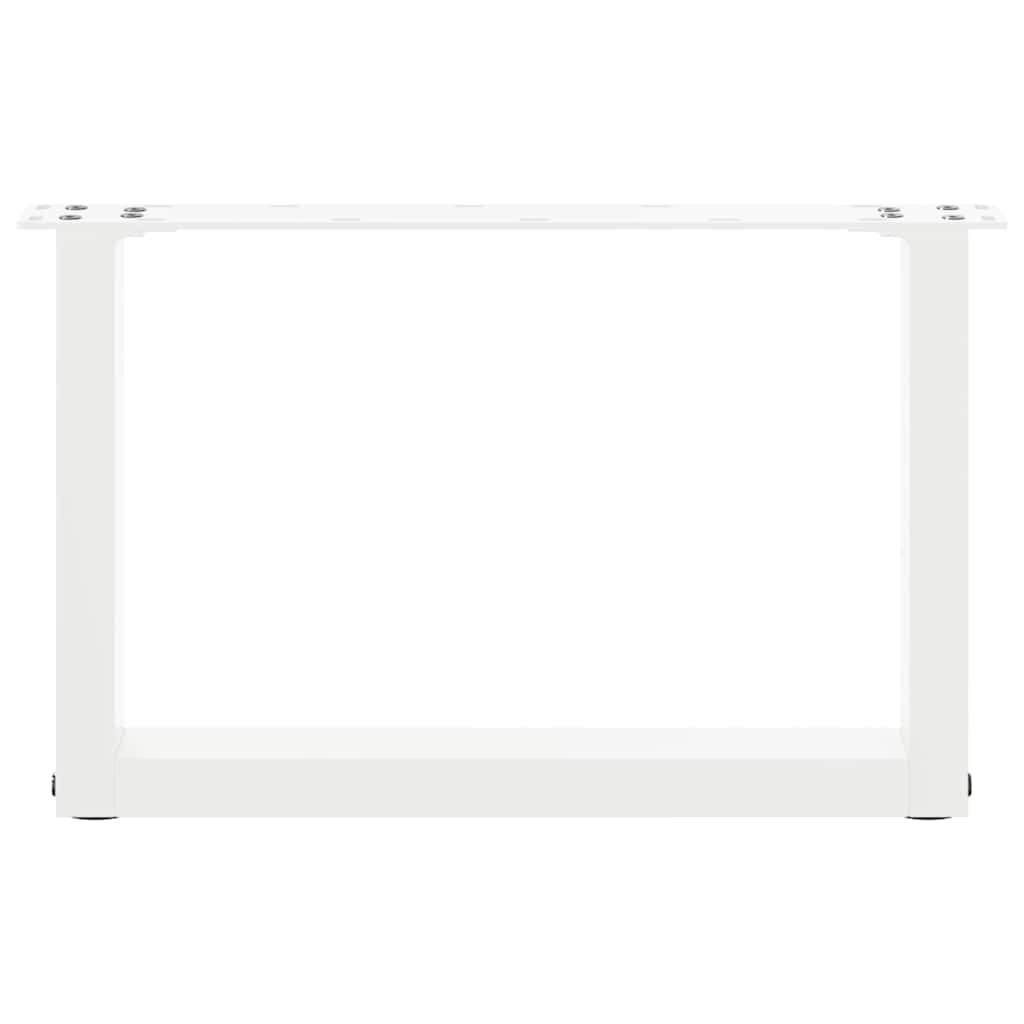Kavos staliuko kojelės, 2 vnt., baltos, 50x(30 - 31) cm, plienas, U formos - Namų Idėja