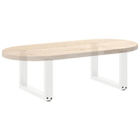 Kavos staliuko kojelės, 2 vnt., baltos, 50x(30 - 31) cm, plienas, U formos - Namų Idėja