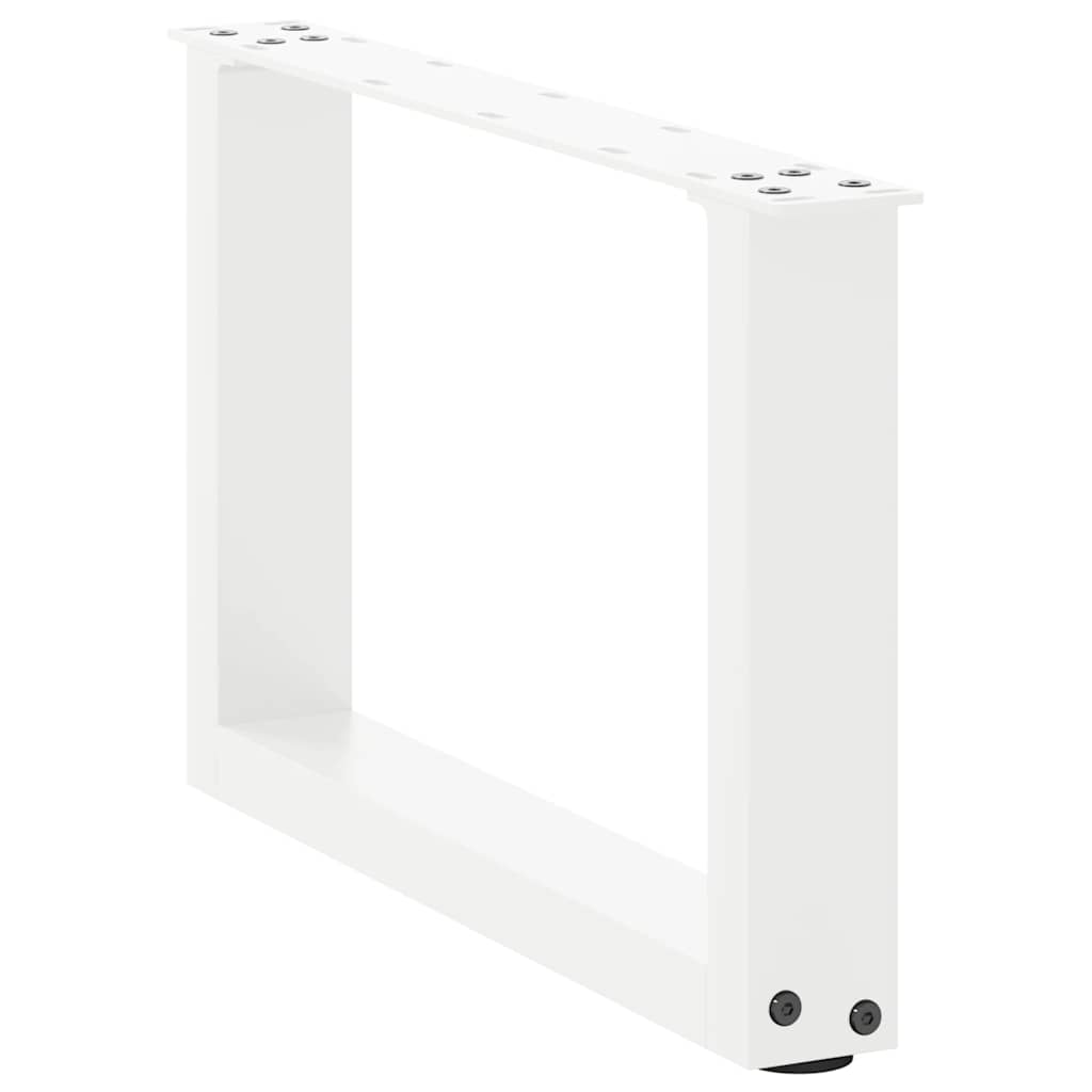 Kavos staliuko kojelės, 2 vnt., baltos, 50x(30 - 31) cm, plienas, U formos - Namų Idėja