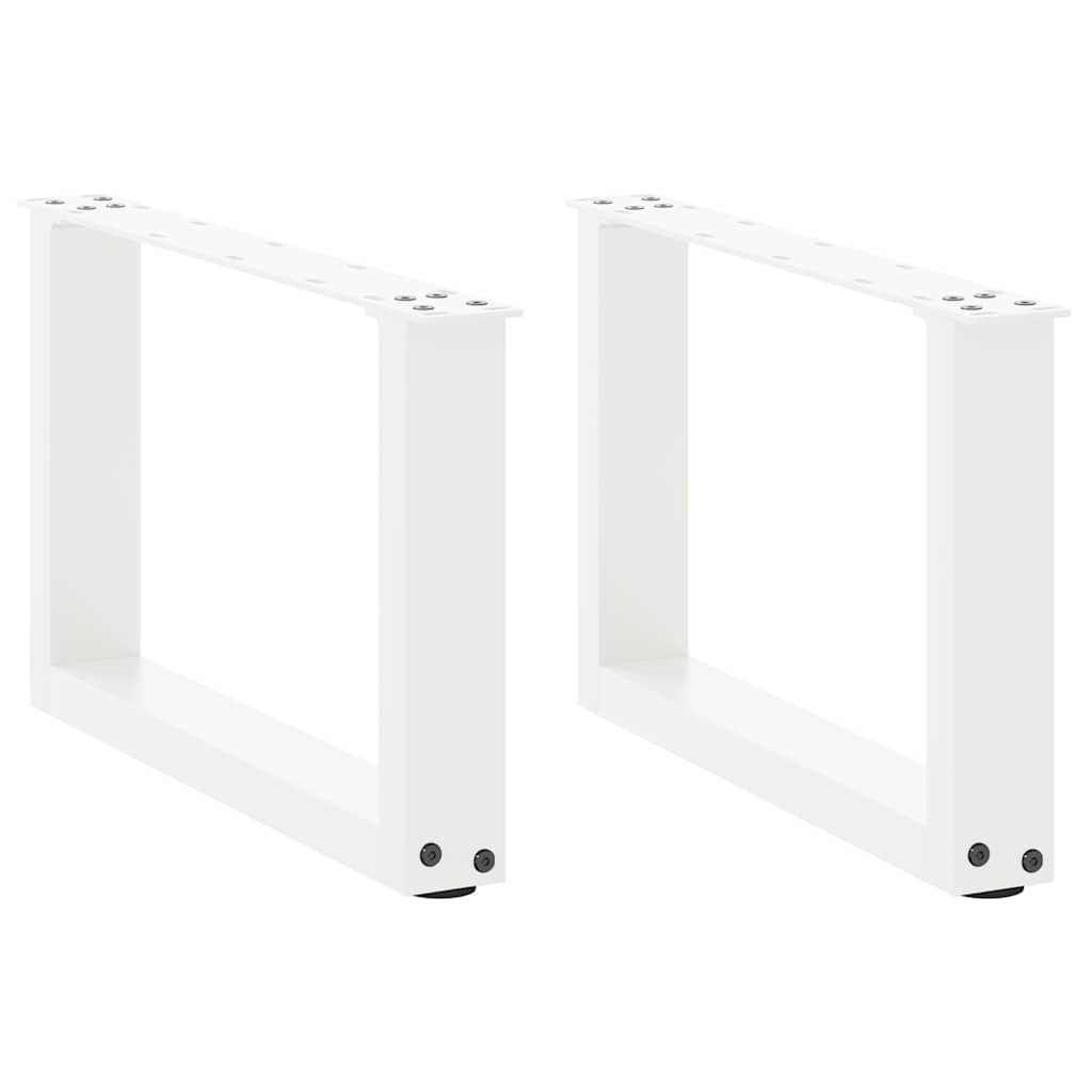 Kavos staliuko kojelės, 2 vnt., baltos, 50x(30 - 31) cm, plienas, U formos - Namų Idėja