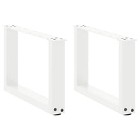 Kavos staliuko kojelės, 2 vnt., baltos, 50x(30 - 31) cm, plienas, U formos - Namų Idėja