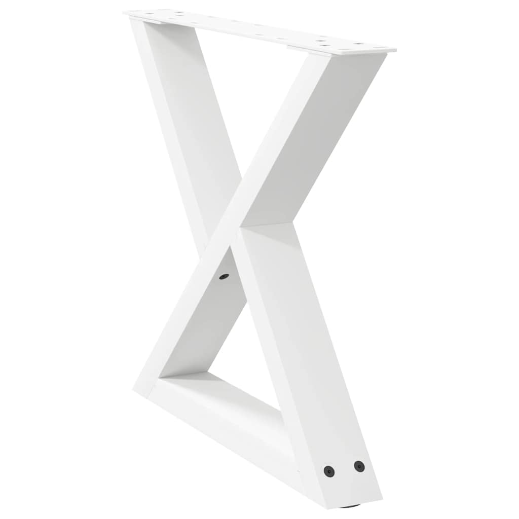 Kavos staliuko kojelės, 2 vnt., baltos, 50x(42 - 43,3) cm, plienas - Namų Idėja