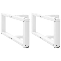 Kavos staliuko kojelės, 2 vnt., baltos, 60x25x(30 - 31) cm, plienas - Namų Idėja