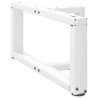 Kavos staliuko kojelės, 2 vnt., baltos, 60x25x(30 - 31) cm, plienas - Namų Idėja