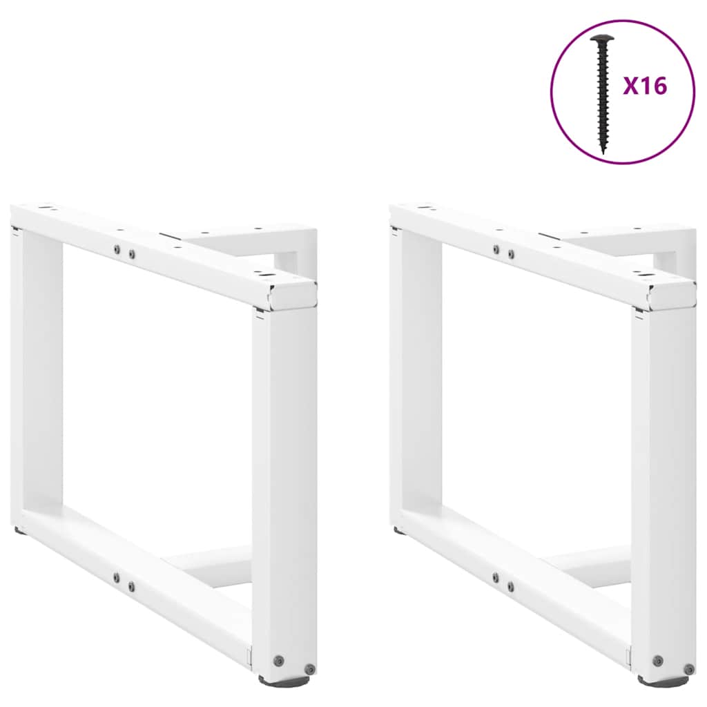 Kavos staliuko kojelės, 2 vnt., baltos, 60x25x(42 - 43) cm, plienas - Namų Idėja