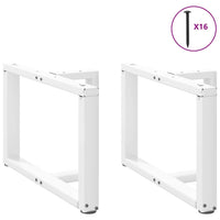 Kavos staliuko kojelės, 2 vnt., baltos, 60x25x(42 - 43) cm, plienas - Namų Idėja