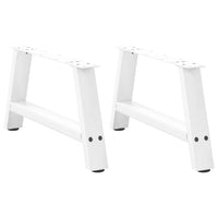 Kavos staliuko kojelės, 2 vnt., baltos, 60x(30 - 31) cm, plienas, A formos - Namų Idėja