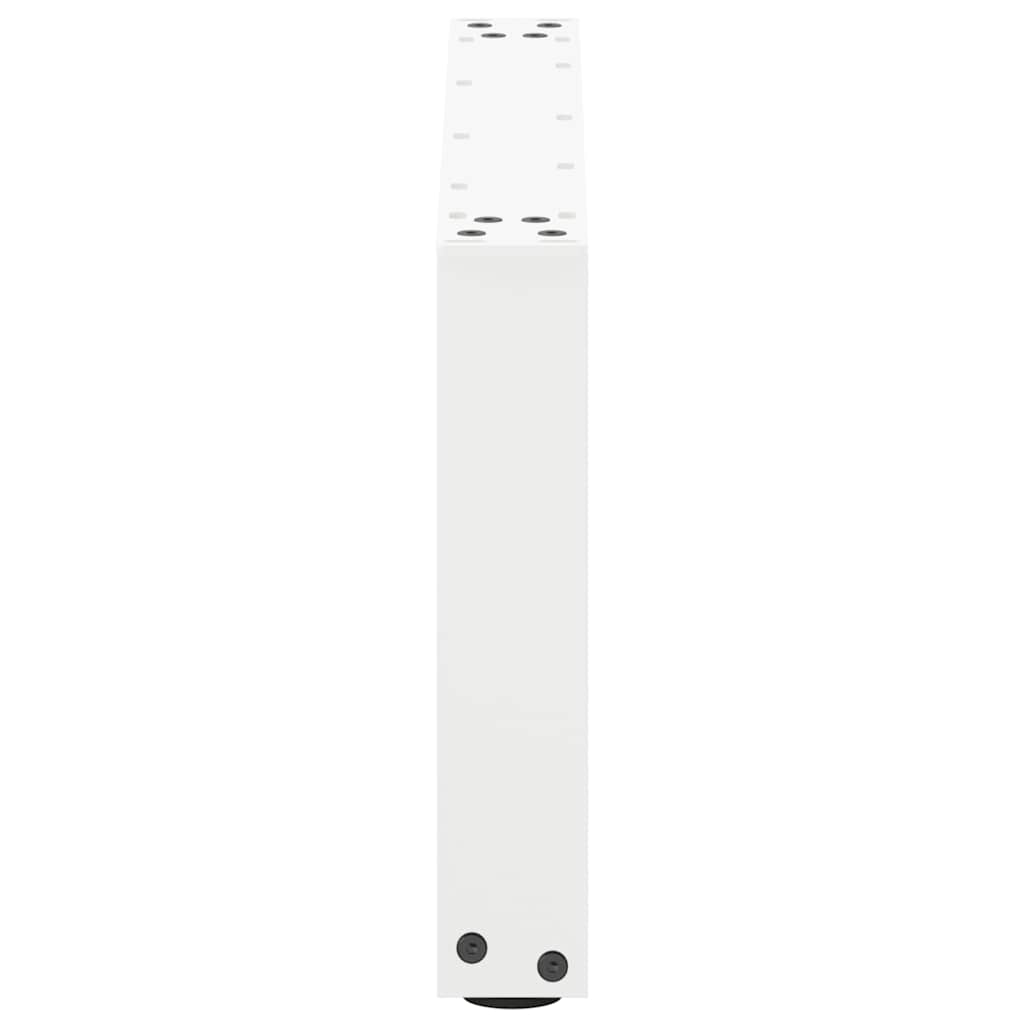 Kavos staliuko kojelės, 2 vnt., baltos, 60x(30 - 31) cm, plienas, U formos - Namų Idėja