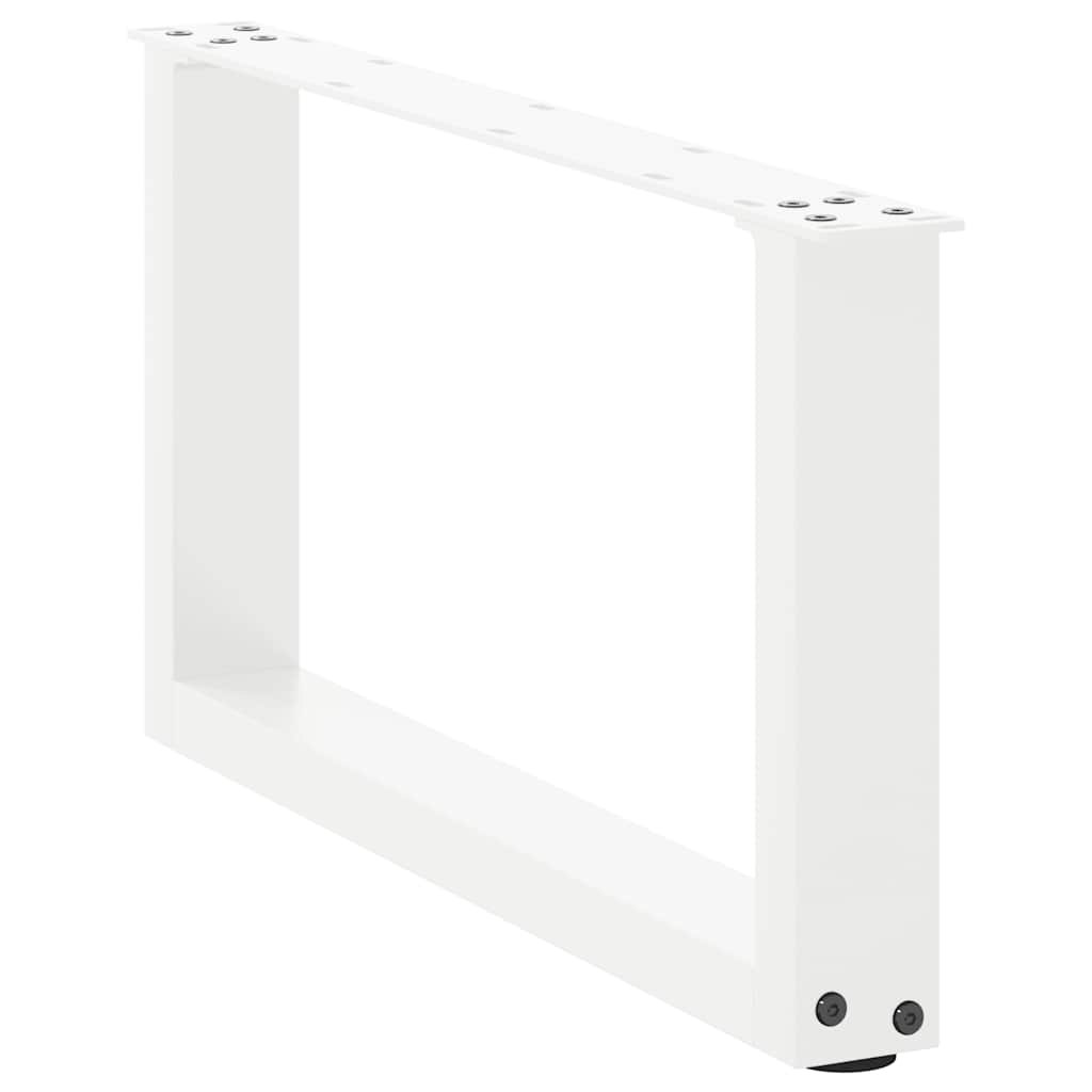 Kavos staliuko kojelės, 2 vnt., baltos, 60x(30 - 31) cm, plienas, U formos - Namų Idėja