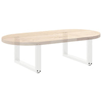 Kavos staliuko kojelės, 2 vnt., baltos, 60x(30 - 31) cm, plienas, U formos - Namų Idėja