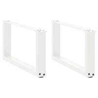 Kavos staliuko kojelės, 2 vnt., baltos, 60x(30 - 31) cm, plienas, U formos - Namų Idėja
