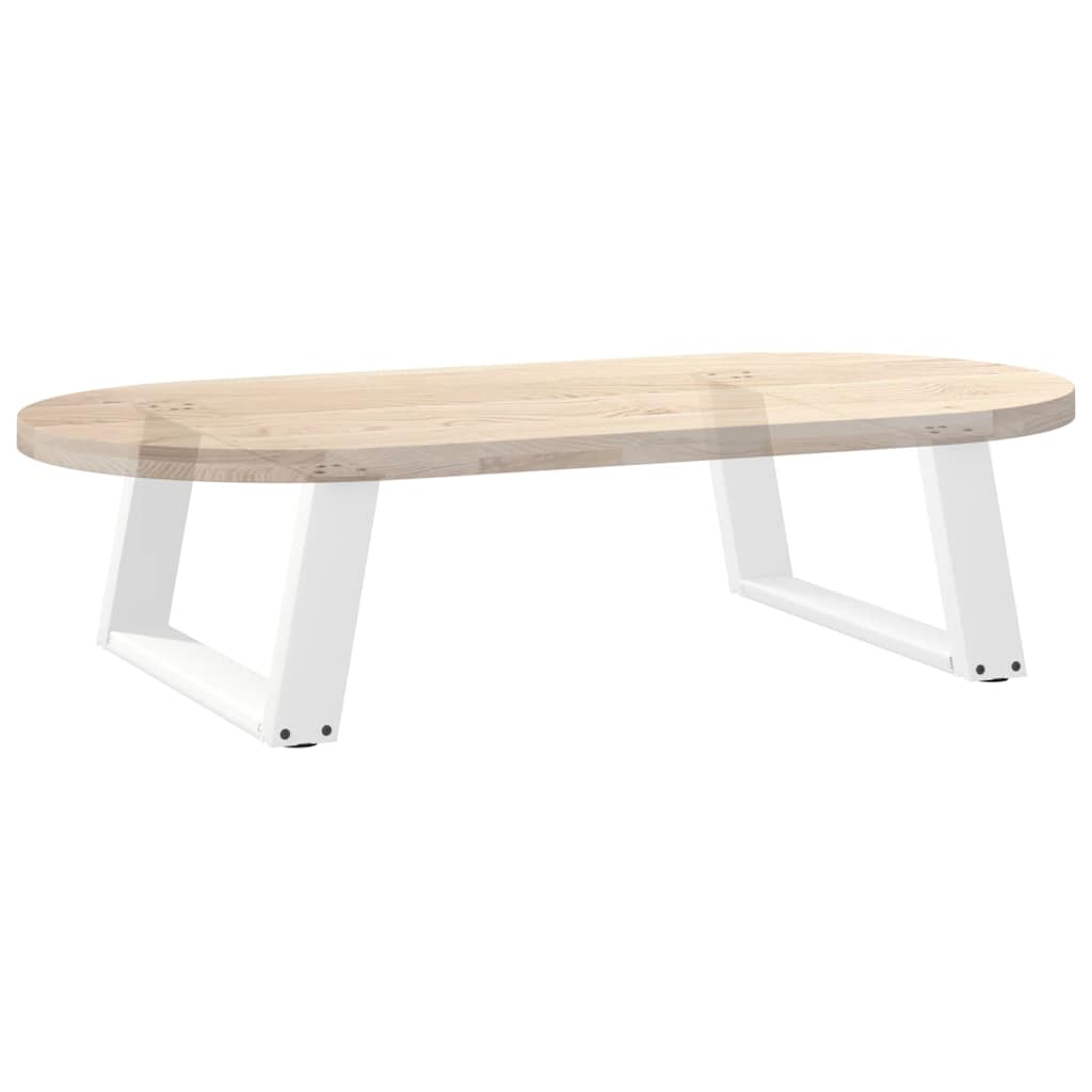 Kavos staliuko kojelės, 2 vnt., baltos, 60x(30 - 31) cm, plienas, U formos - Namų Idėja