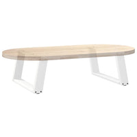 Kavos staliuko kojelės, 2 vnt., baltos, 60x(30 - 31) cm, plienas, U formos - Namų Idėja