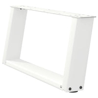 Kavos staliuko kojelės, 2 vnt., baltos, 60x(30 - 31) cm, plienas, U formos - Namų Idėja
