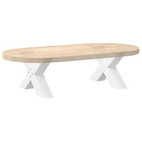 Kavos staliuko kojelės, 2 vnt., baltos, 60x(30 - 31) cm, plienas, X formos - Namų Idėja