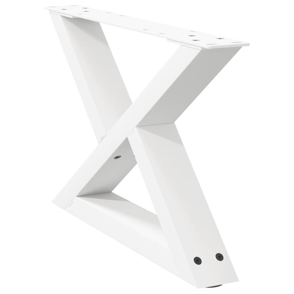 Kavos staliuko kojelės, 2 vnt., baltos, 60x(30 - 31,3) cm, plienas - Namų Idėja