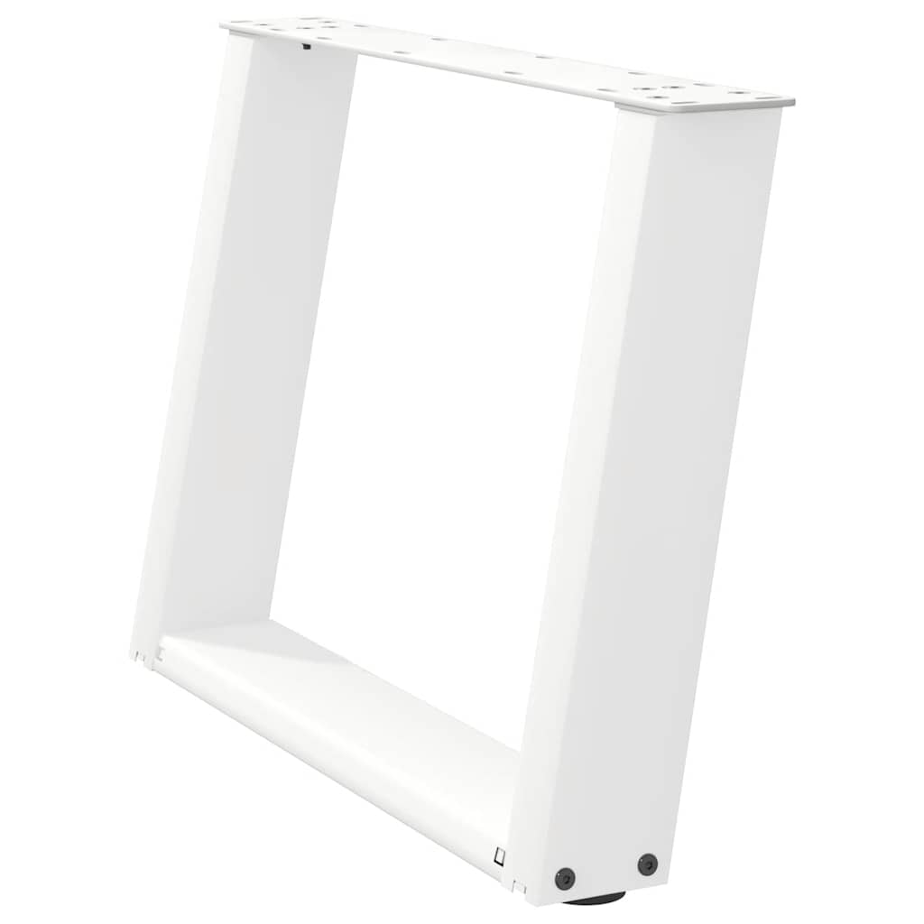 Kavos staliuko kojelės, 2 vnt., baltos, 60x(42 - 43) cm, plienas, U formos - Namų Idėja