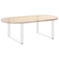 Kavos staliuko kojelės, 2 vnt., baltos, 60x(42 - 43) cm, plienas, U formos - Namų Idėja