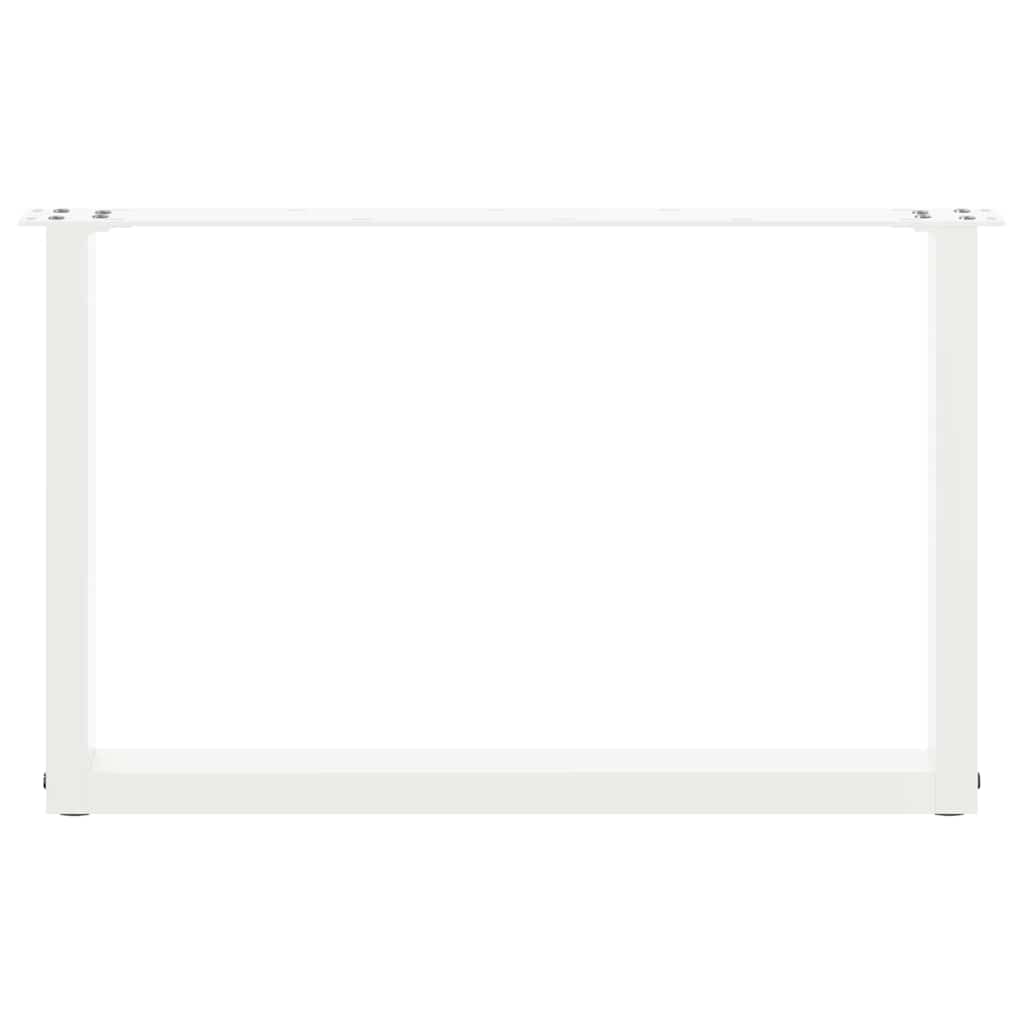 Kavos staliuko kojelės, 2 vnt., baltos, 60x(42 - 43) cm, plienas, U formos - Namų Idėja